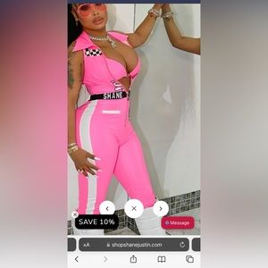 Xs Shane Justin Pink Jumpsuit